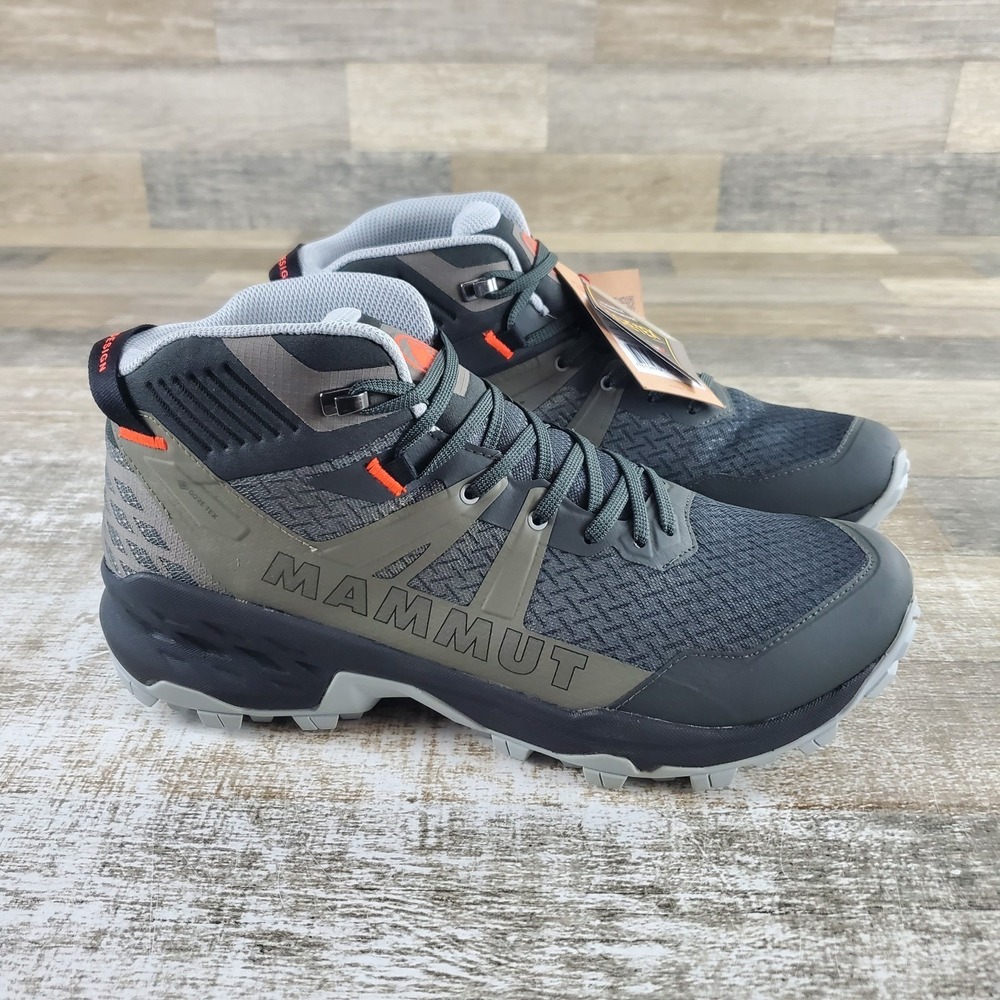 Mammut Sertig II Mid GTX Mens Hiking Shoes Sz 11.5 Athletic Dark Tin‎ Sneakers